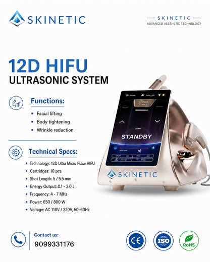 12D HIFU Skin Tightening & Face Lifting Machine