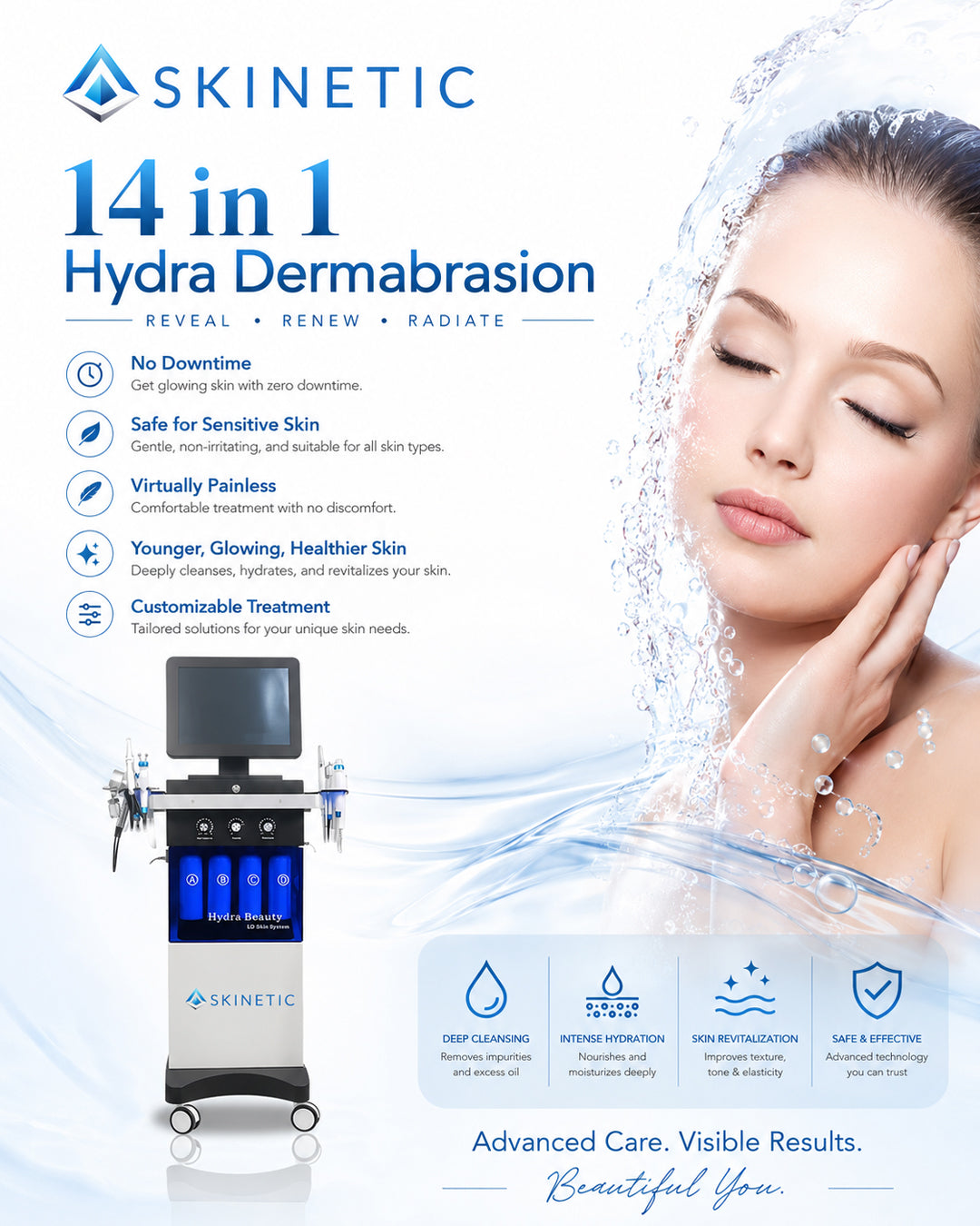 14 In 1 Hydra Dermabrasion Facial Machin