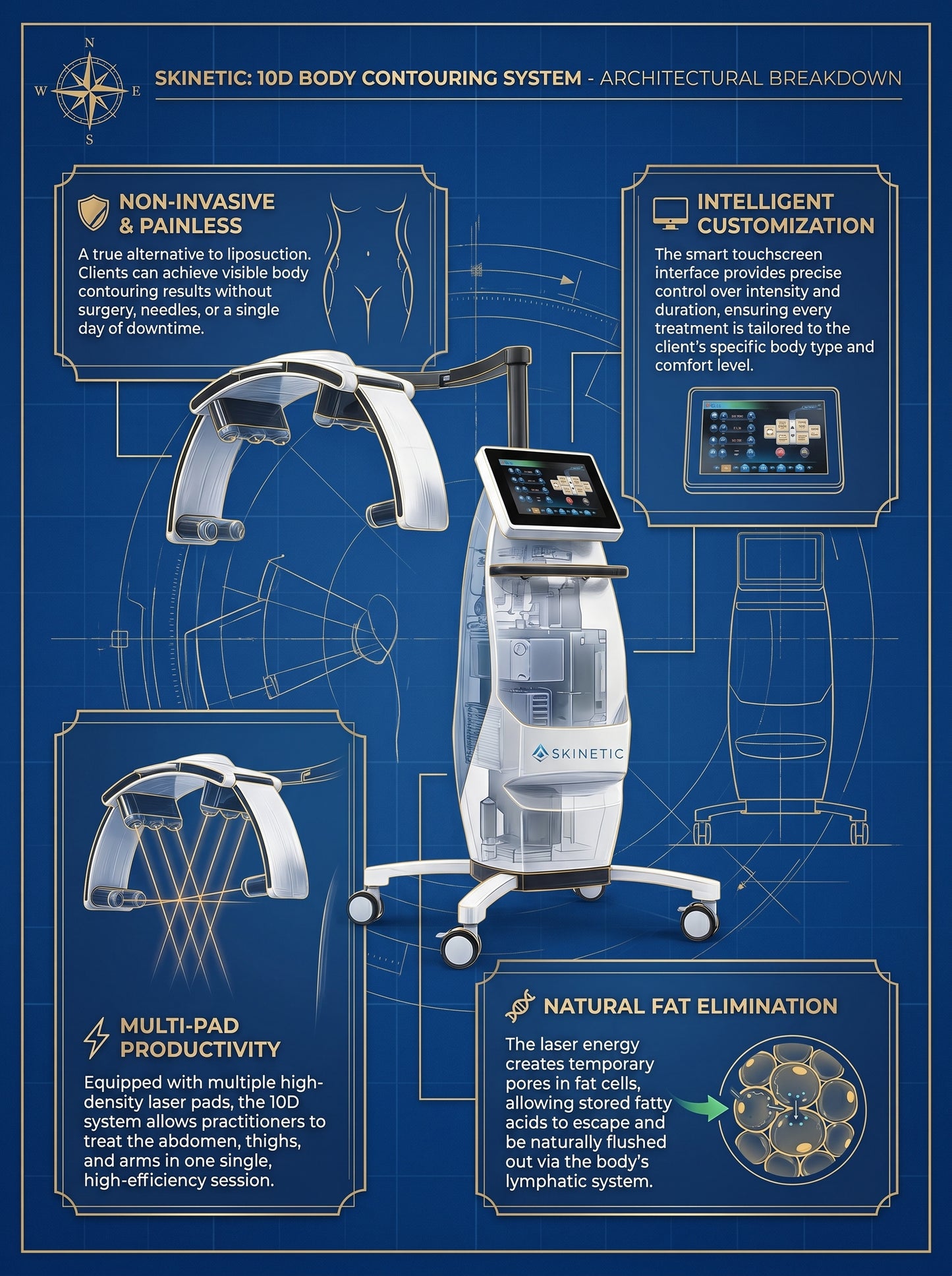 10D Laser Lipo Fat Reduction Machine