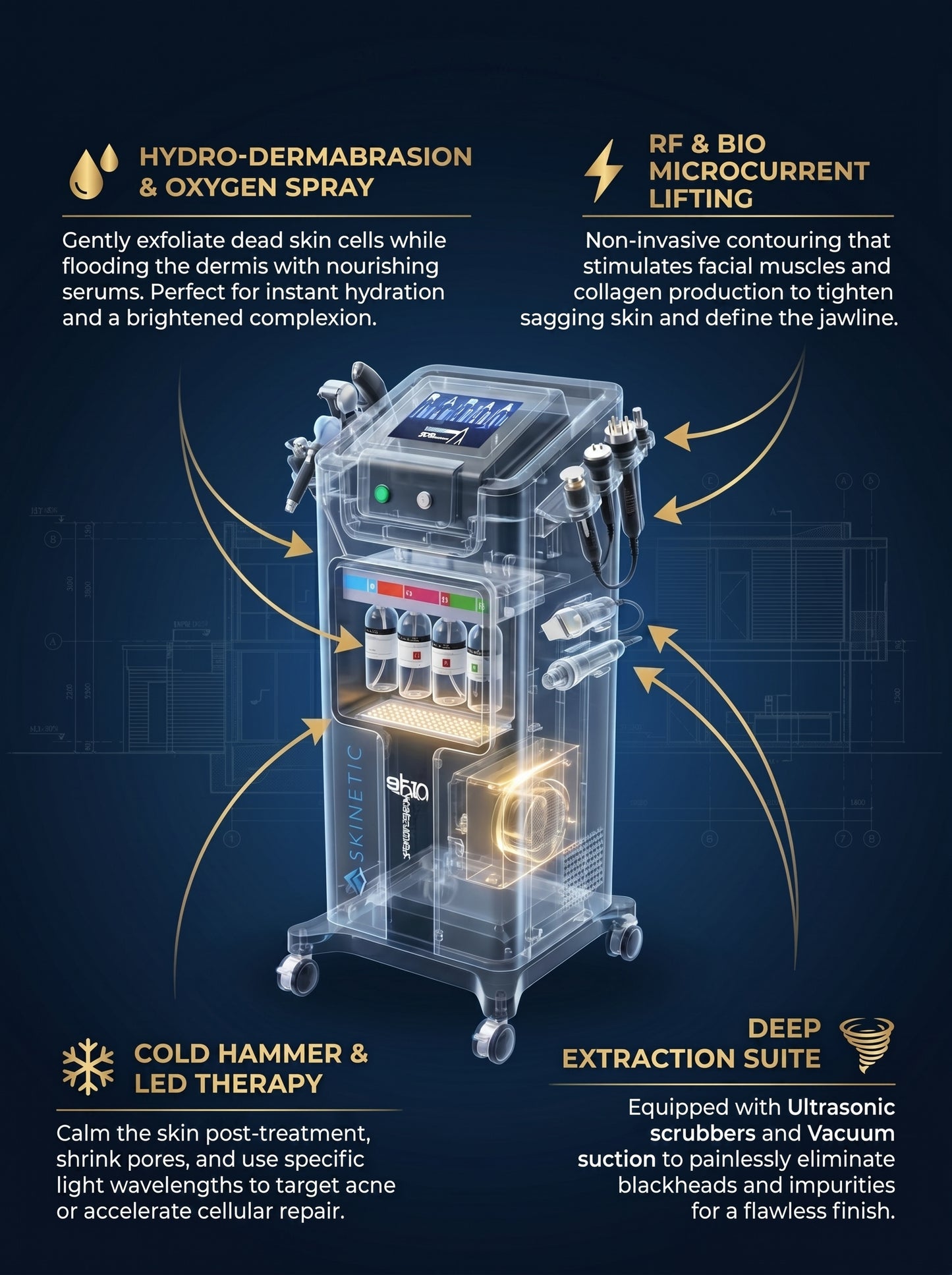 10 in1 Vertical Hydrafacial Machine