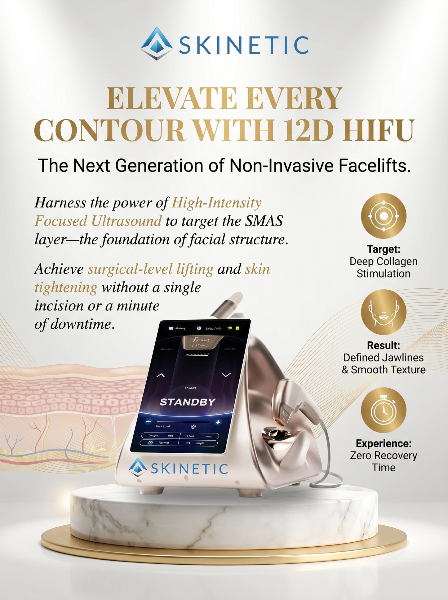 12D HIFU Skin Tightening & Face Lifting Machine