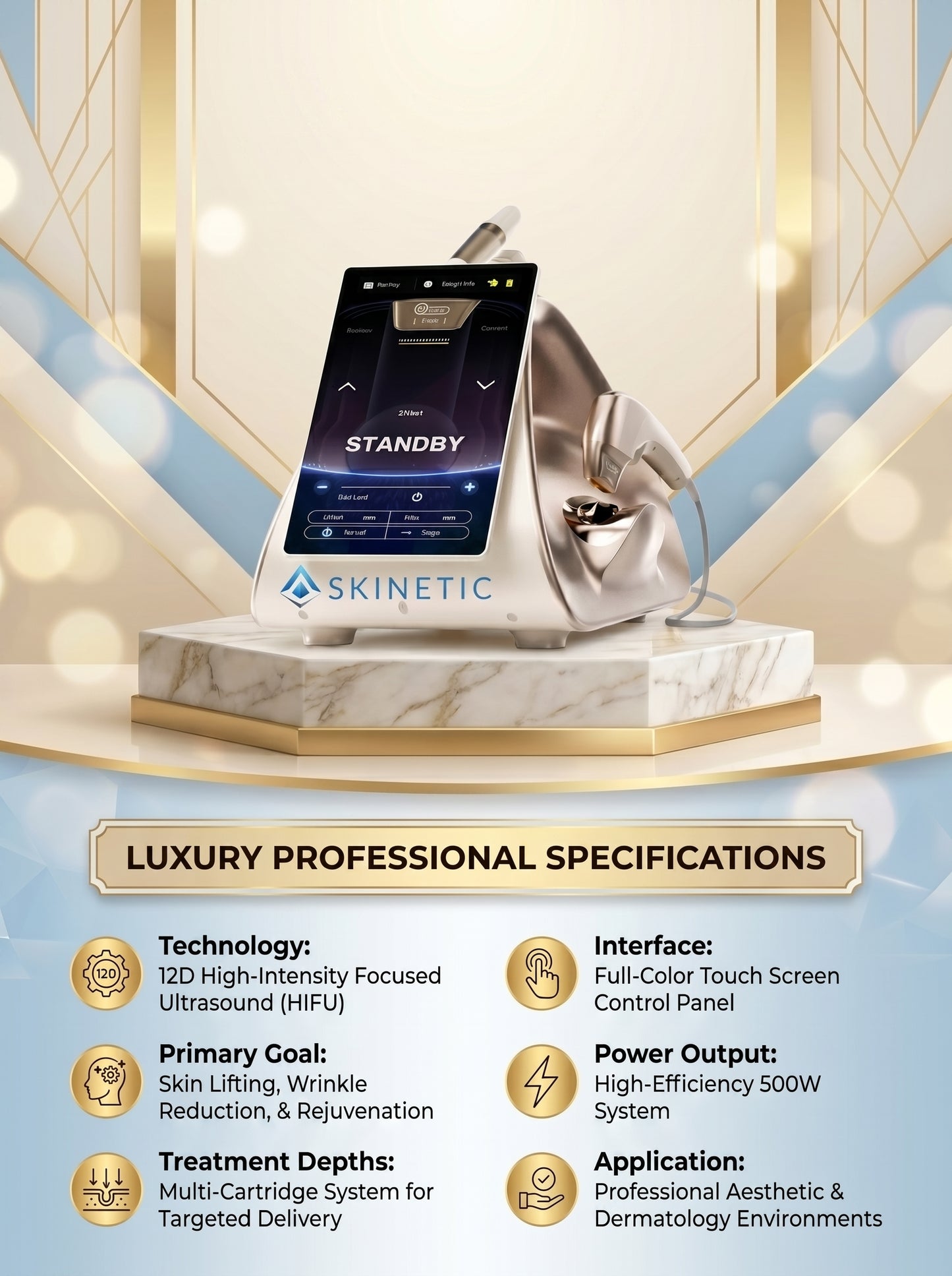 12D HIFU Skin Tightening & Face Lifting Machine
