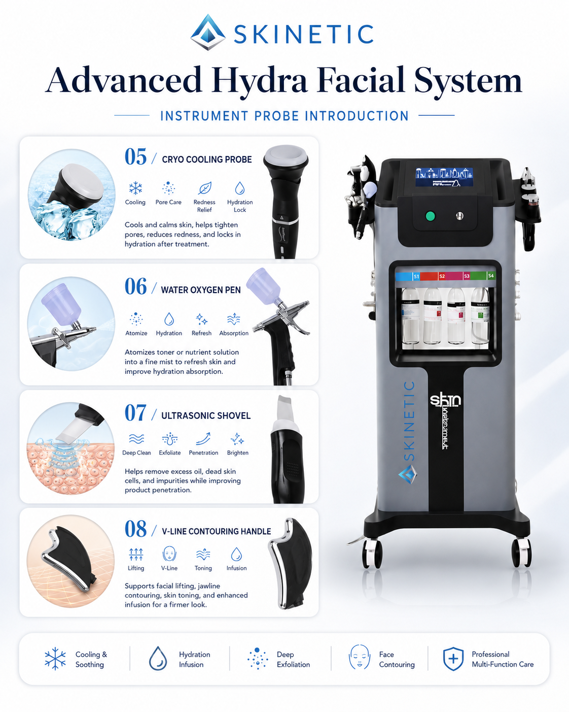 10 in1 Vertical Hydrafacial Machine