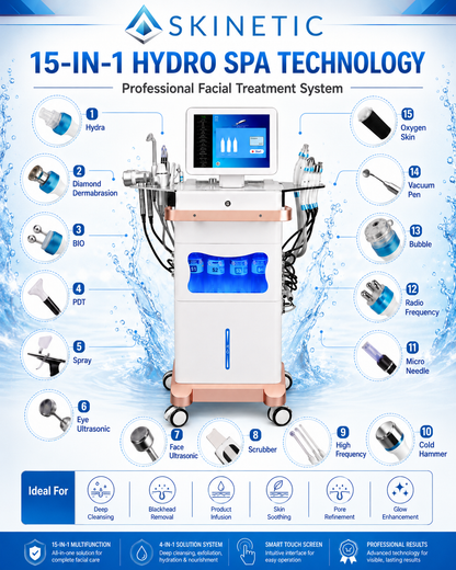 15 in 1 Hydra Facial Machine With Heavy Motor