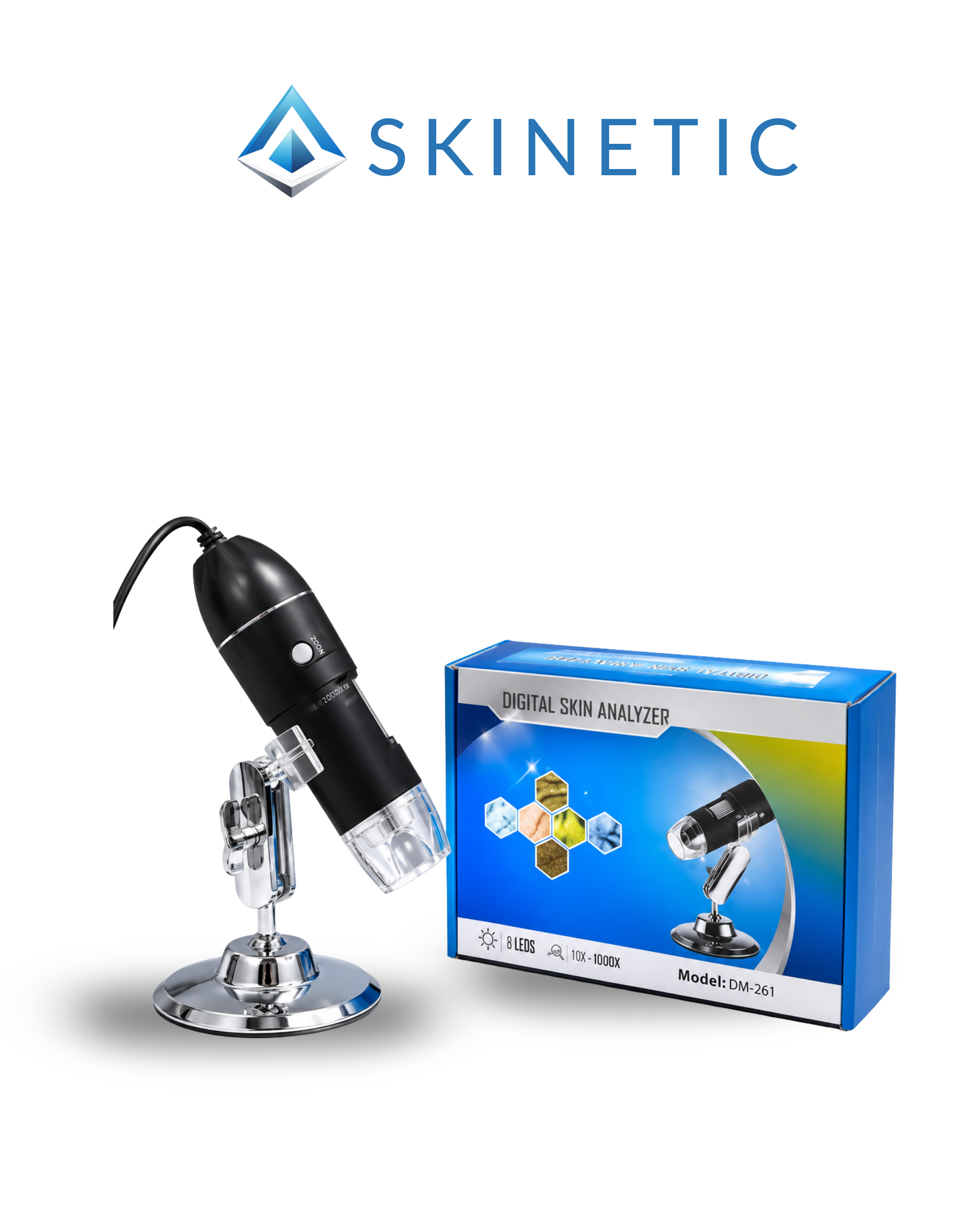 Dermascope 1000x 2MP 8 LED USB Portable Digital Microscope